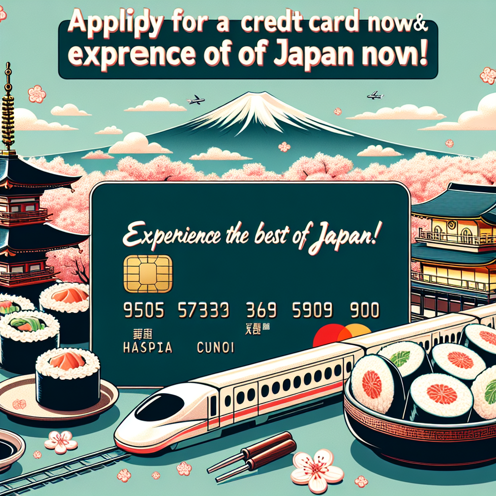 特典を手に入れよう：今すぐクレジットカードに申し込んで、日本のベストを体験しよう！