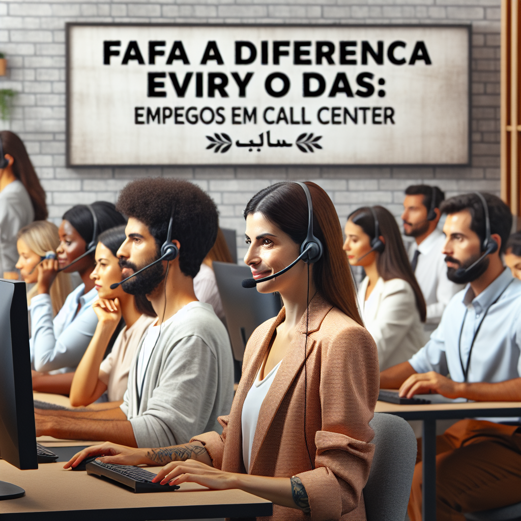 Faça a Diferença Todos os Dias: Empregos em Call Center em Portugal!