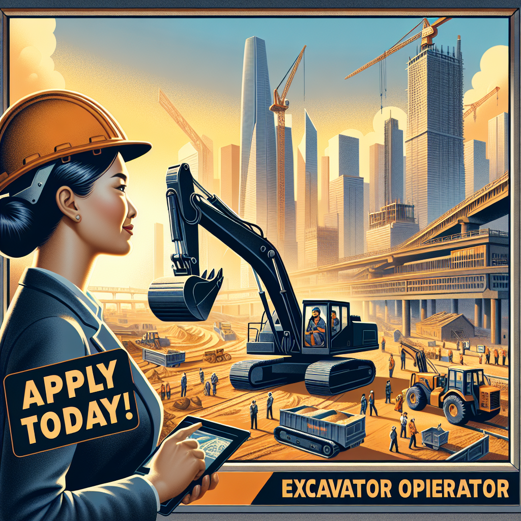 ¡Construye un futuro sólido! Aplica hoy para ser operador de excavadora.